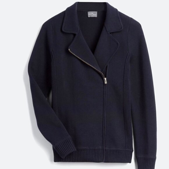 41 Hawthorn Navy Blue Knit Sweater Jacket NWOT Size M - Picture 1 of 3
